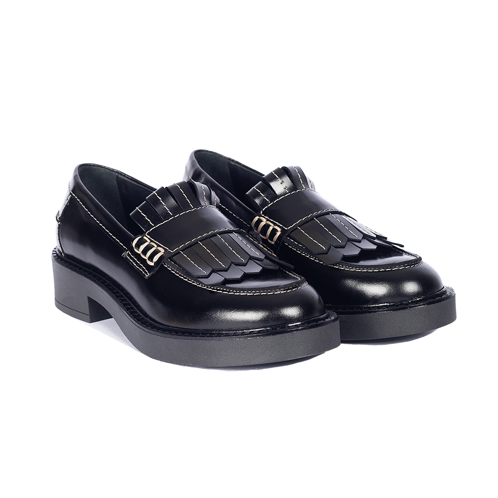 Angulus Loafer m/ fryns Black
