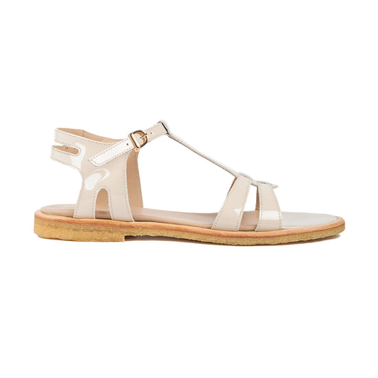 Angulus Sandal T-rem Beige Lak