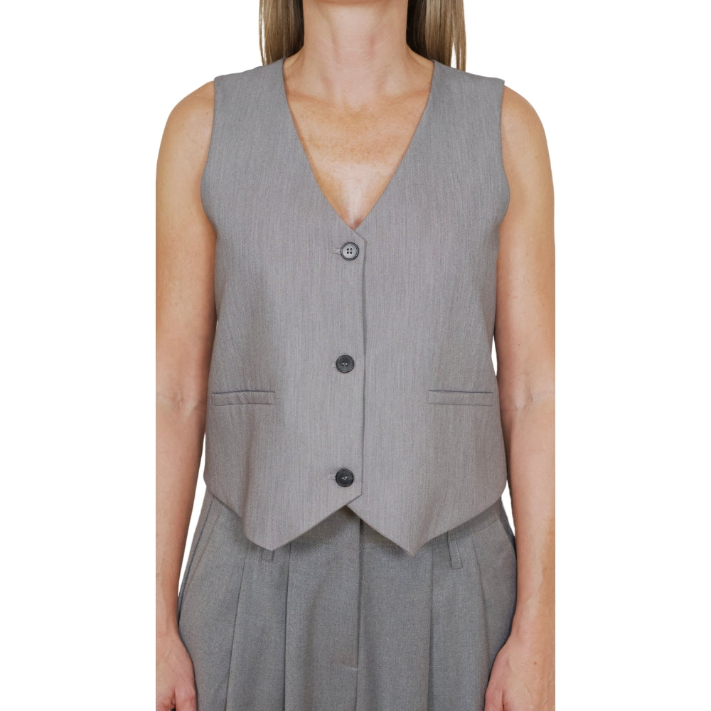 YIN STUDIO Lucca Vest Grey