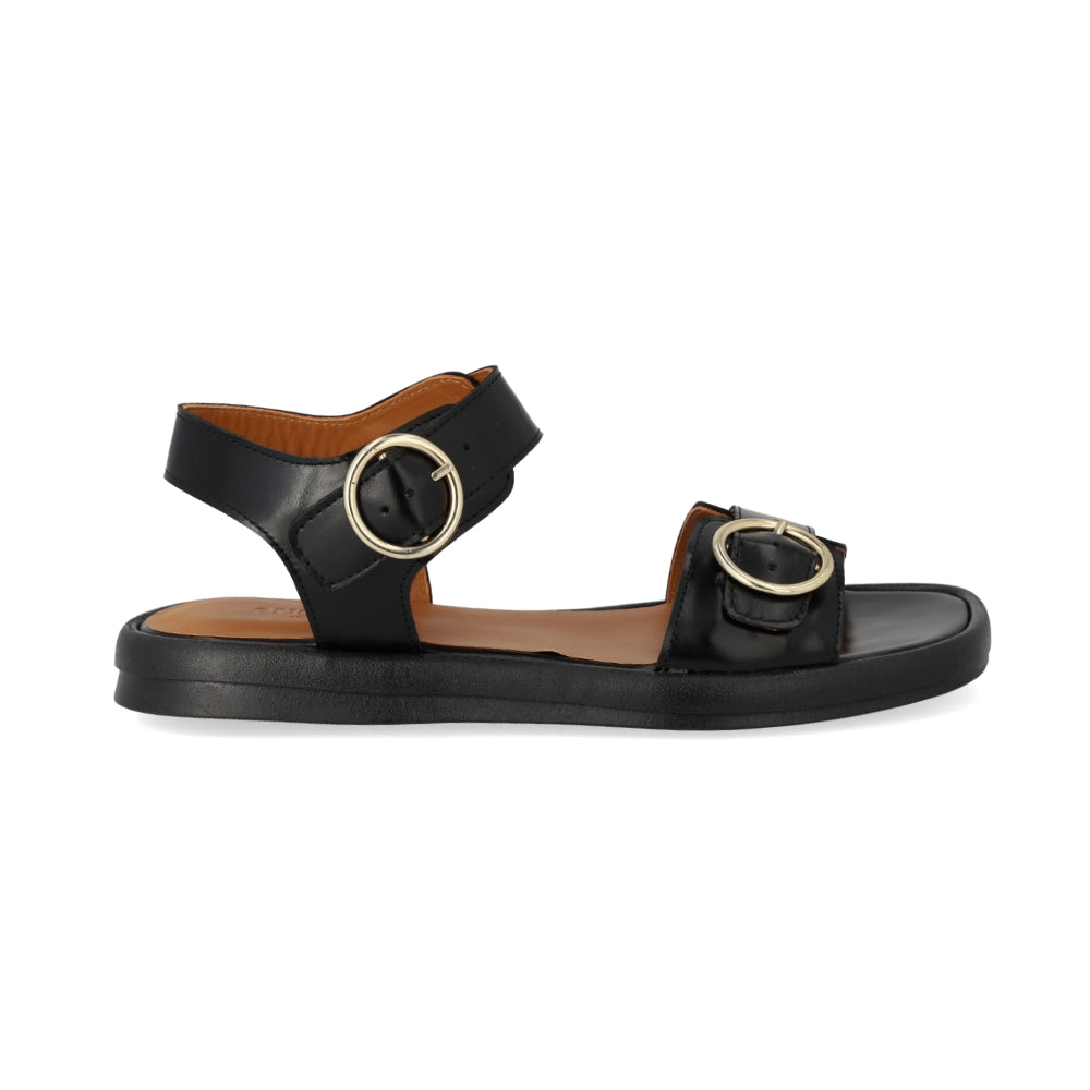 Angulus Sandal m/spænder Gummisål Black