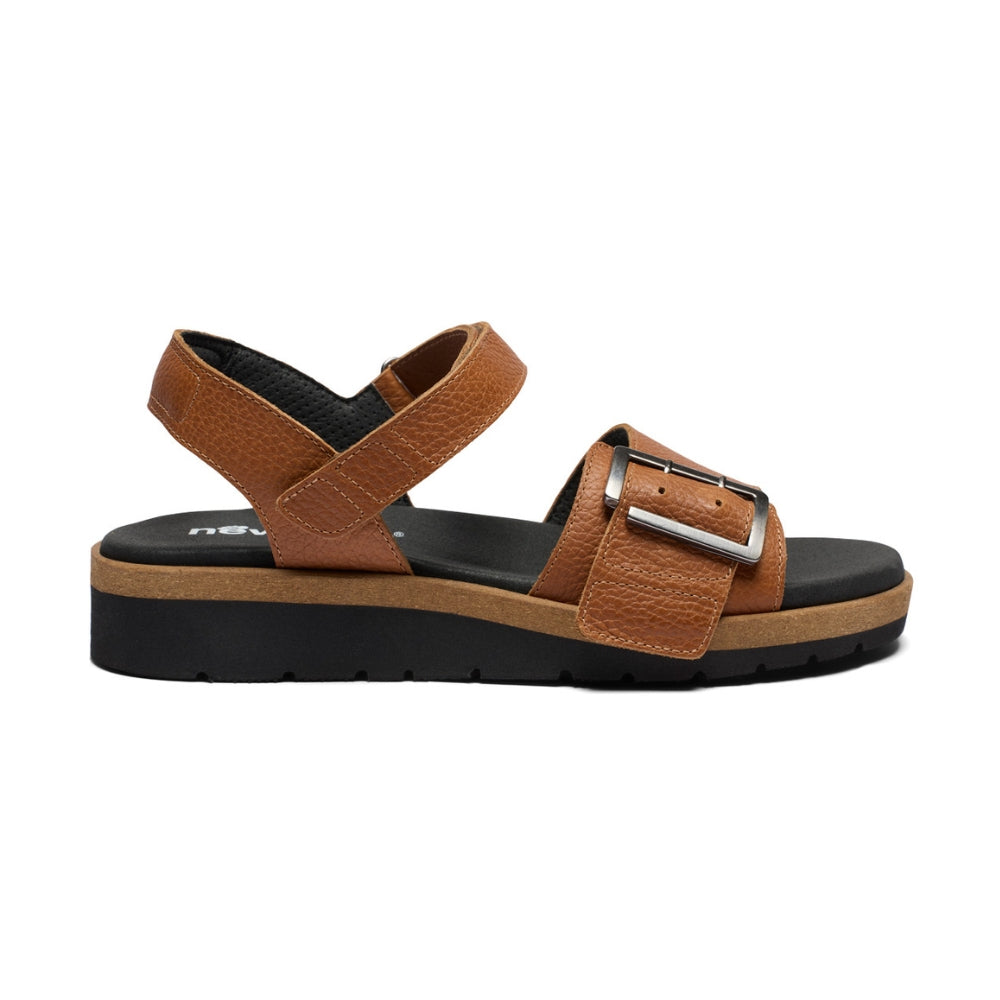 New Feet Sandal m/spænde og velcro Chestnut
