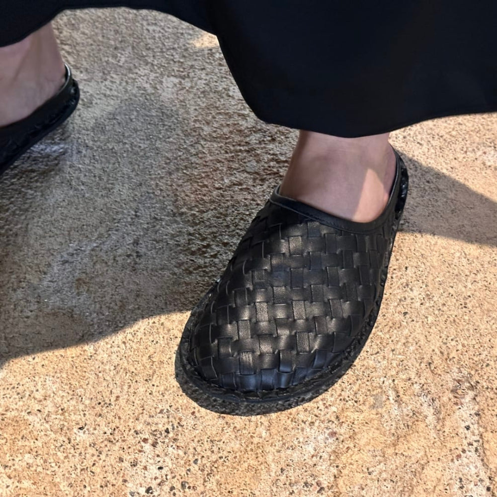 VIBA Tøffel Roma Woven Black