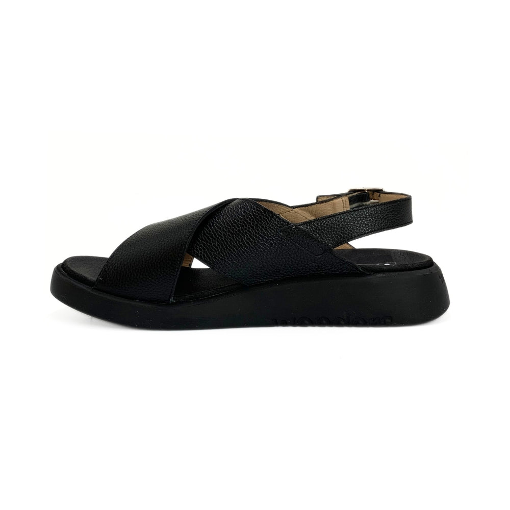 Wonders Sandal blød m/krydsrem Negro
