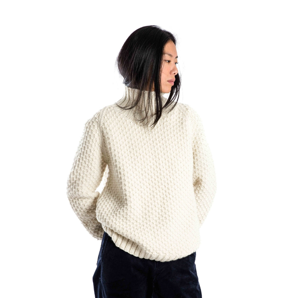 Fuza Wool Ladies Butterfly White