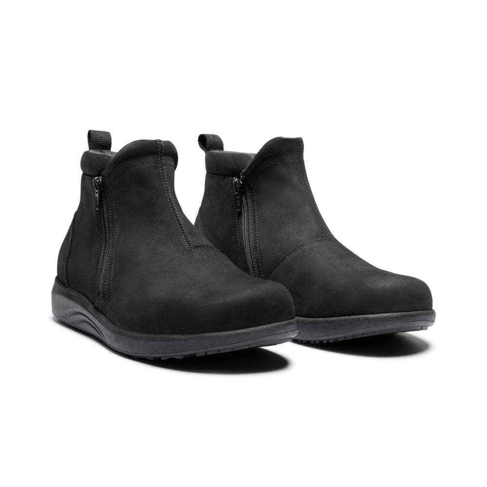 New Feet Herre Støvle m/2 lynlåse Sort
