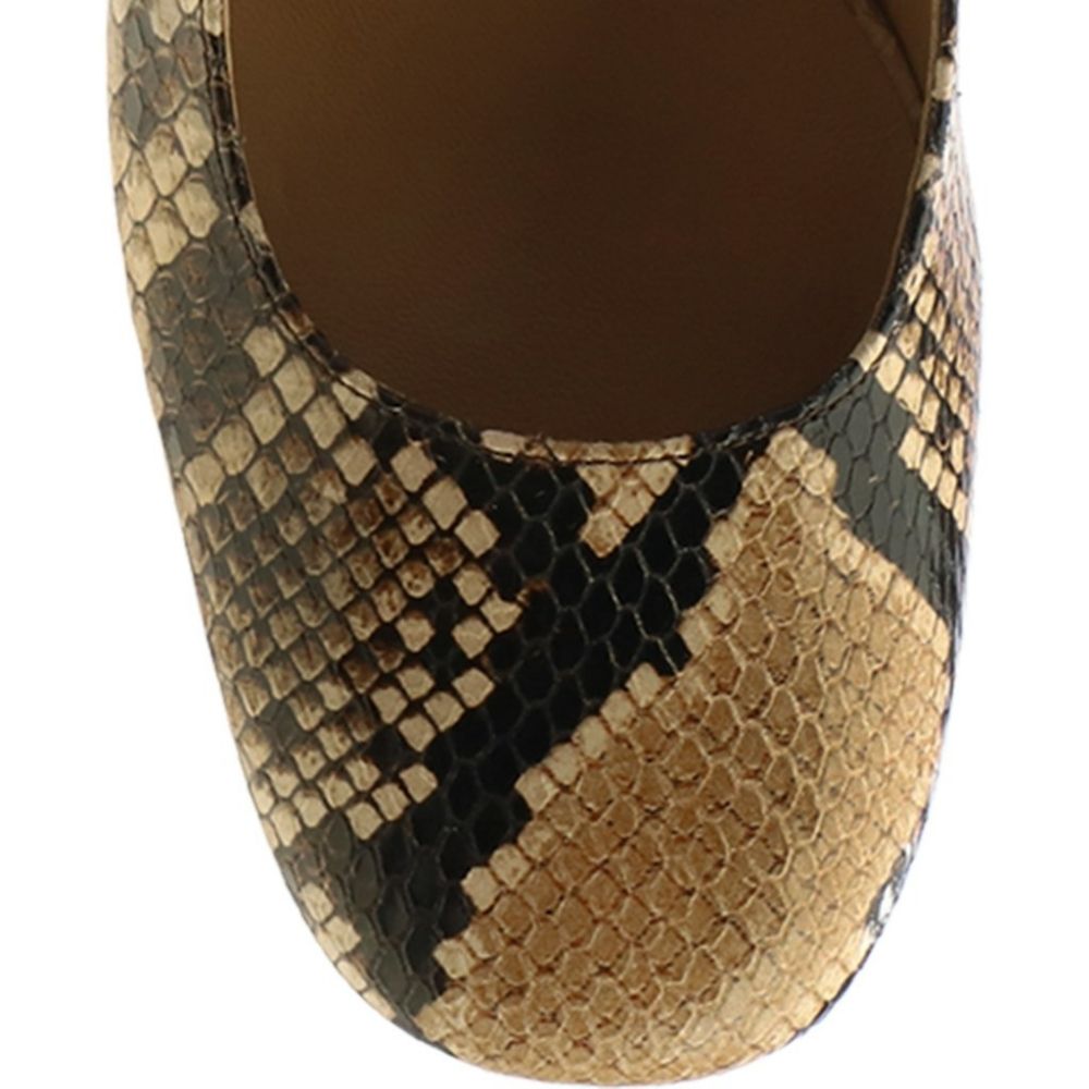 Högl Sling Back m/hæl Snake Camel