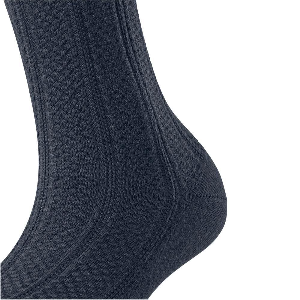 Falke Knæstrømpe Needlepoint Navy