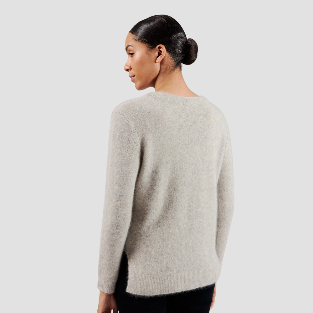 Six Ames Vaskebjørnsstrik Joie Grey Melange