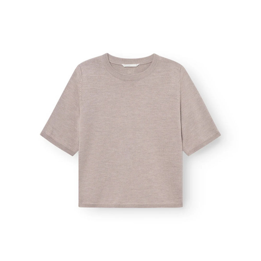 RETHINKIT Wool Short Sleeve Keep Me Warm Sand Melange