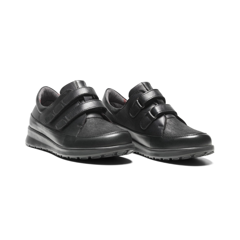 New Feet Sko m/2 velco og stretch Sort
