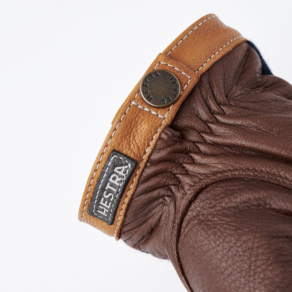 Hestra Herre Handsker Deerskin Wool Tricot Navy/Chocolate