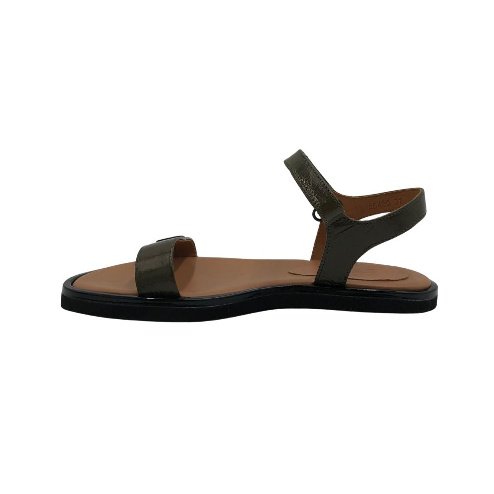 Billi Bi Sandal m/Velcro Olive naplack