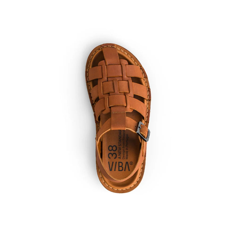 VIBA Sandal Capri Leather Cognac Brown