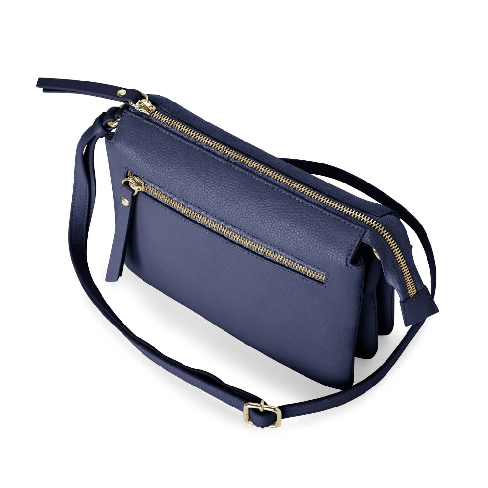 Pia Ries Skuldertaske m/3 rum Navy