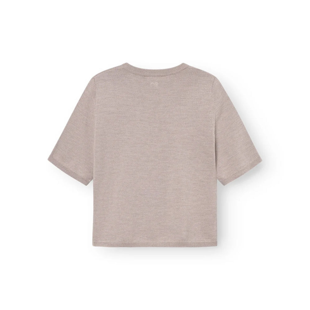 RETHINKIT Wool Short Sleeve Keep Me Warm Sand Melange
