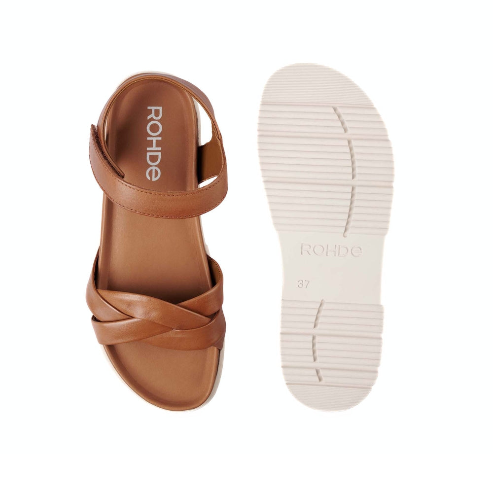 Rohde Sandal m/rem og velcro Cuoio
