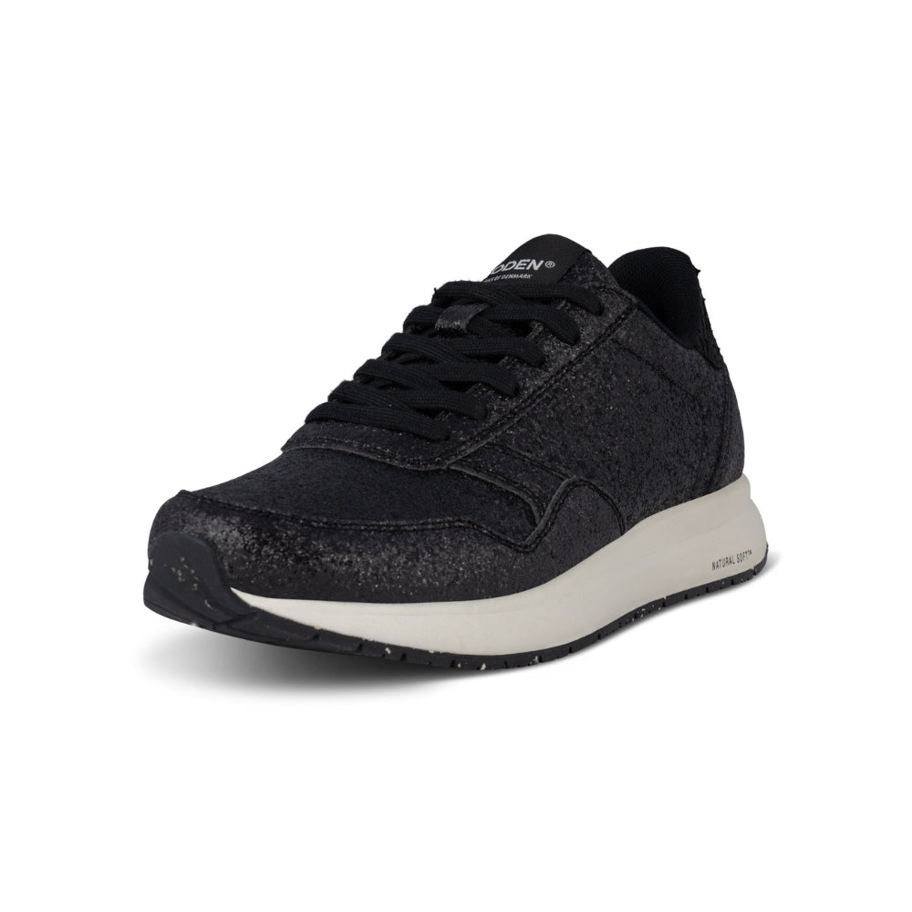Woden Sneaker Nicoline Glitter Black