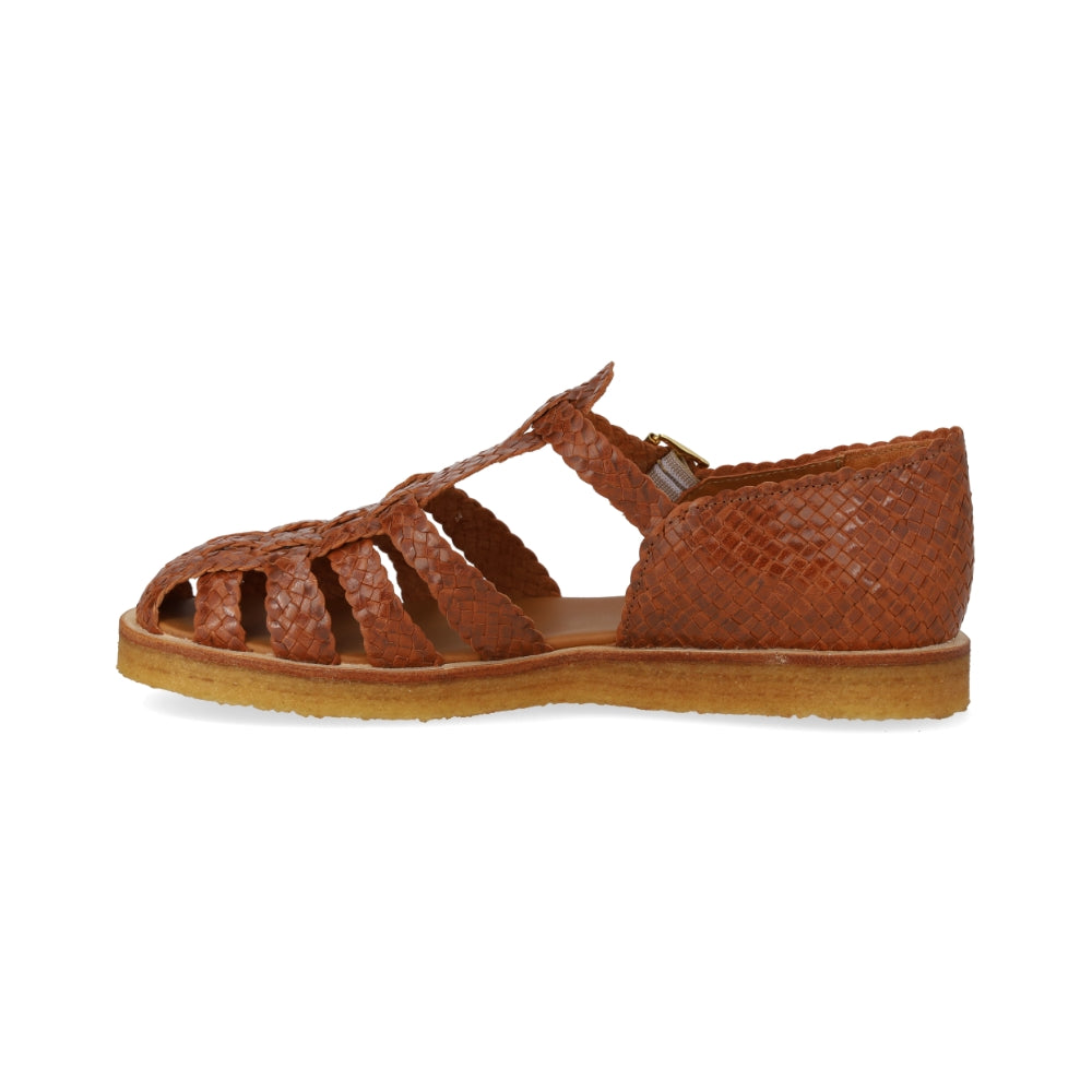 Angulus Sandal lukket flettet Tan