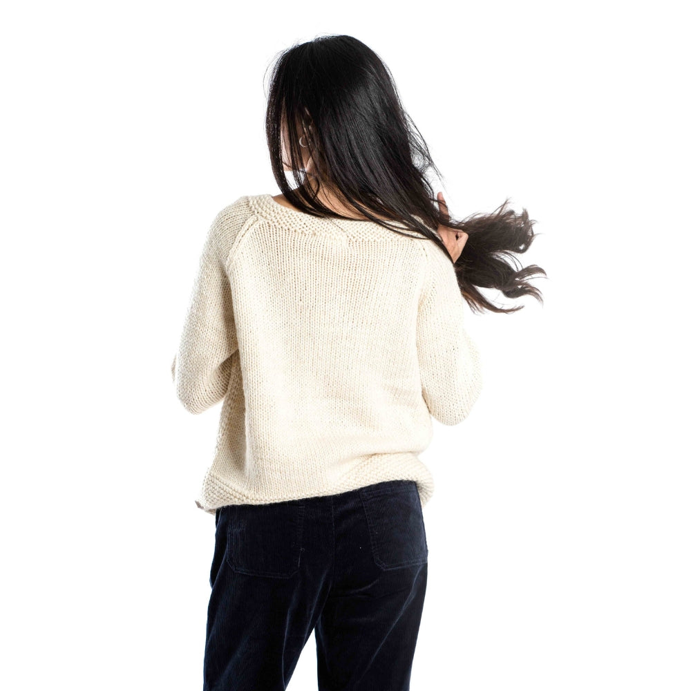 Fuza Wool Ladies Baltic Sweater Cream