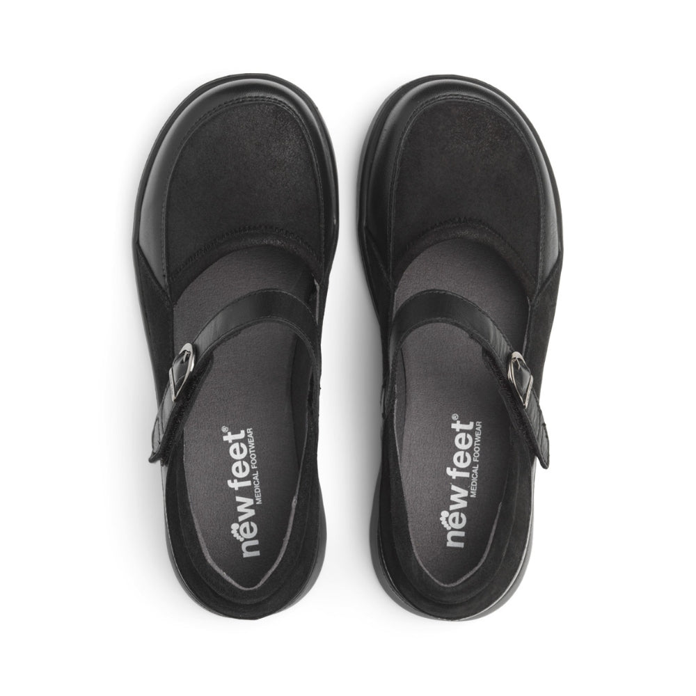 New Feet Ballerina Stretch m/velcro Sort