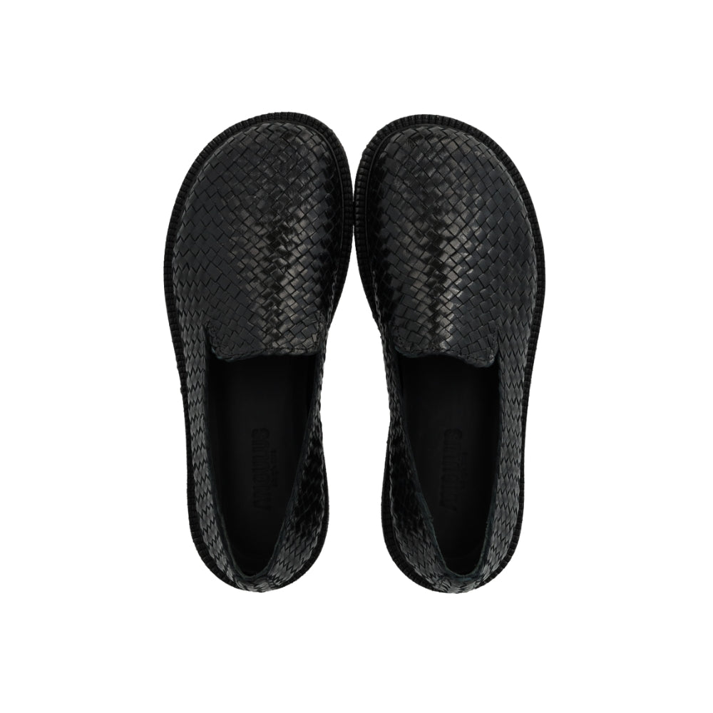 Angulus Loafer Flettet Bred Black