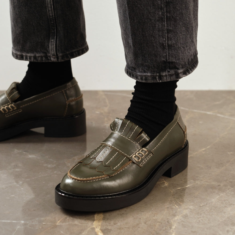 Angulus Loafer m/ fryns Green
