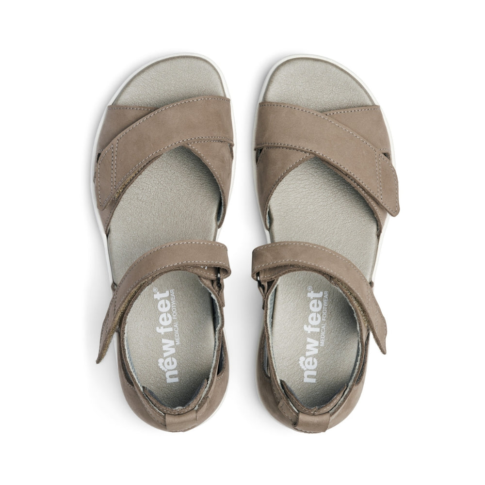 New Feet Sandal m/hælkappe og 2 velcro Sand