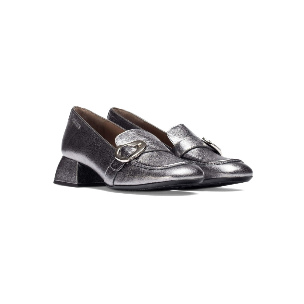 Wonders Loafer m/hæl og spænde Mimosa Plomo Metallic