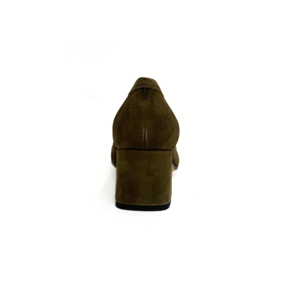 Pomme D'or Loafer m/hæl Ruskind Military