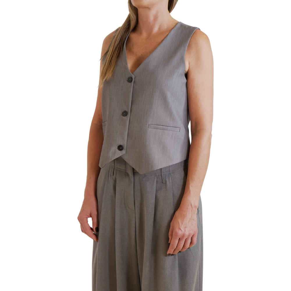 YIN STUDIO Lucca Vest Grey