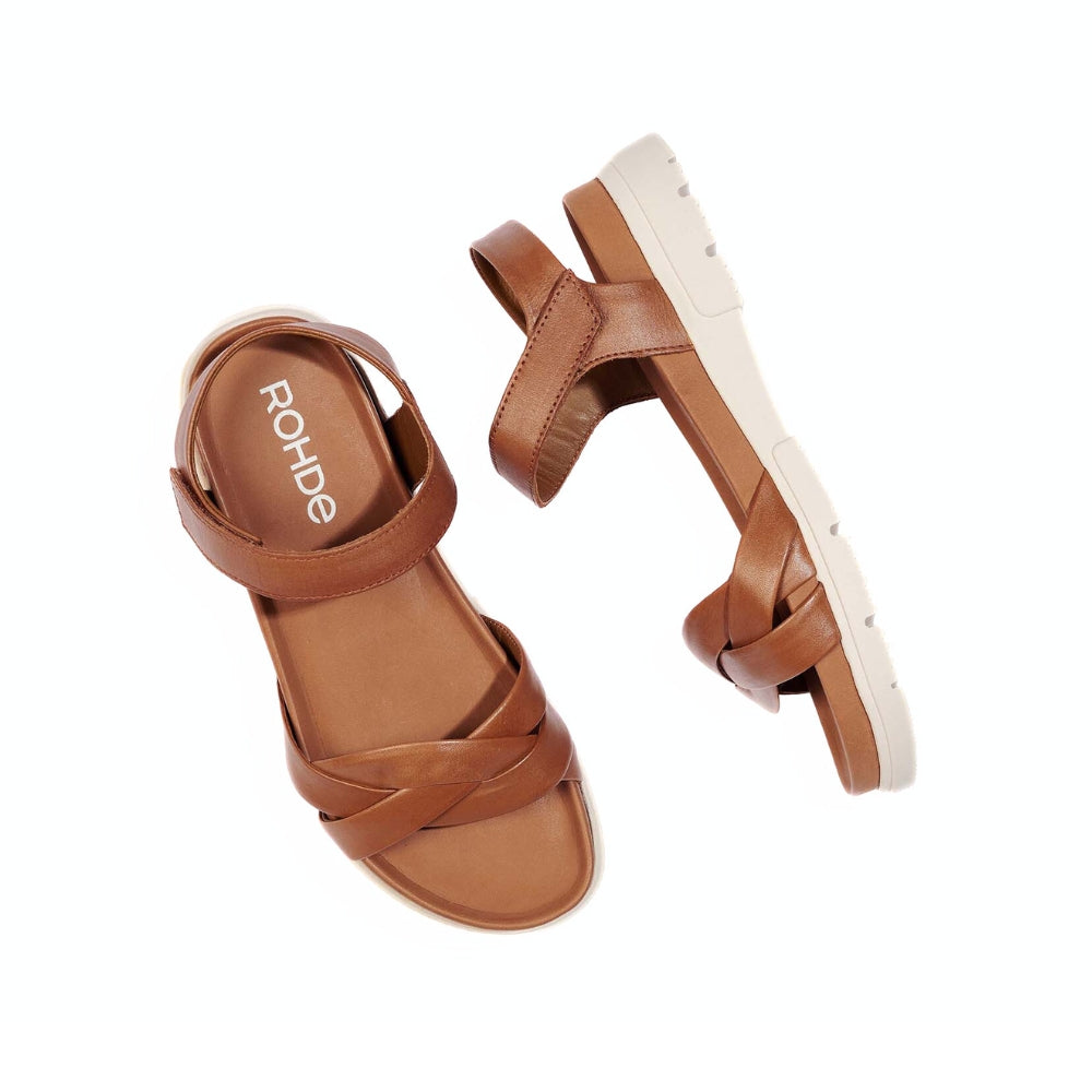 Rohde Sandal m/rem og velcro Cuoio