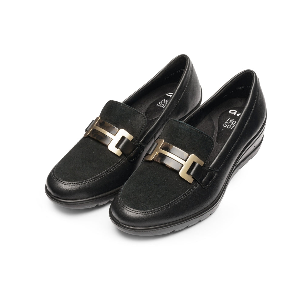 Ara loafer m/kilehæl Zürich Schwarz