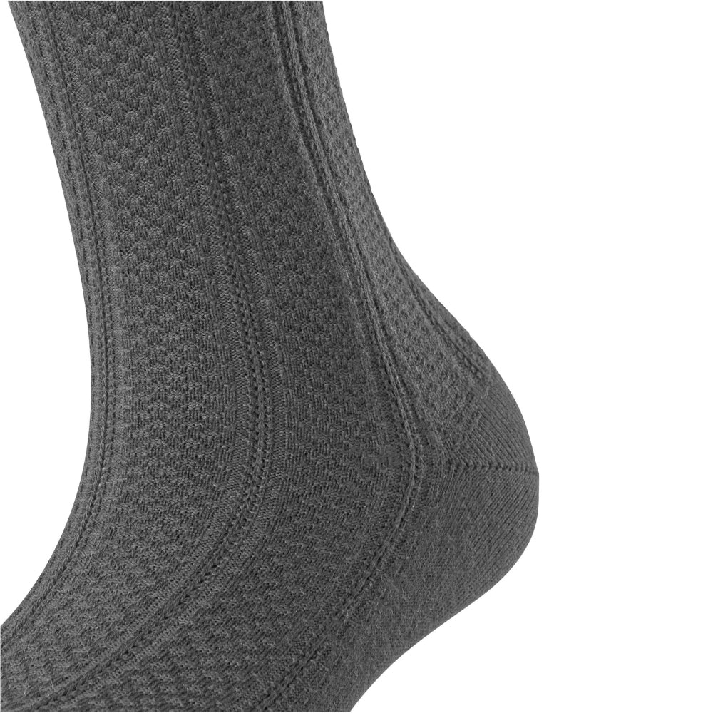 Falke Knæstrømpe Needlepoint Grey