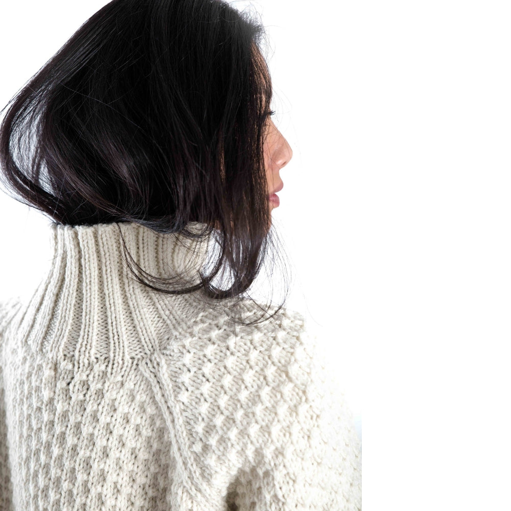 Fuza Wool Ladies Butterfly White