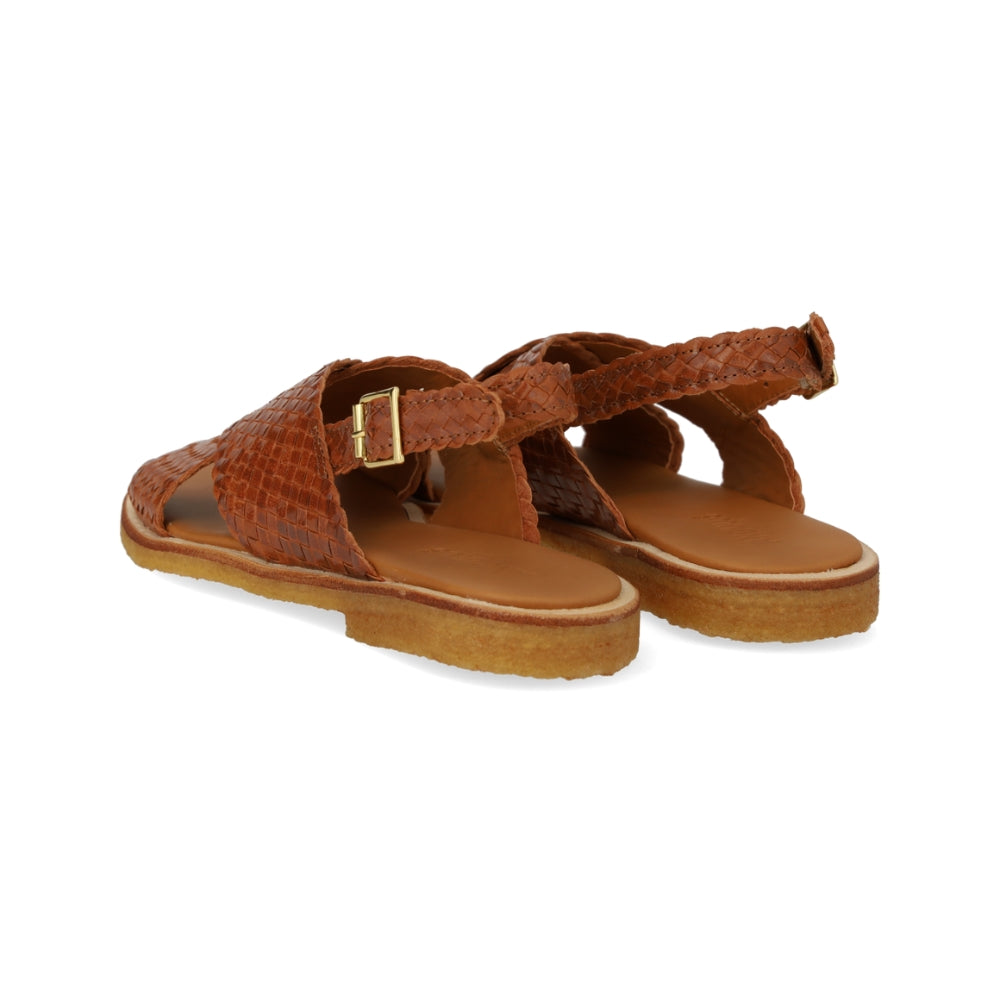 Angulus Sandal Flettet krydsrem Tan