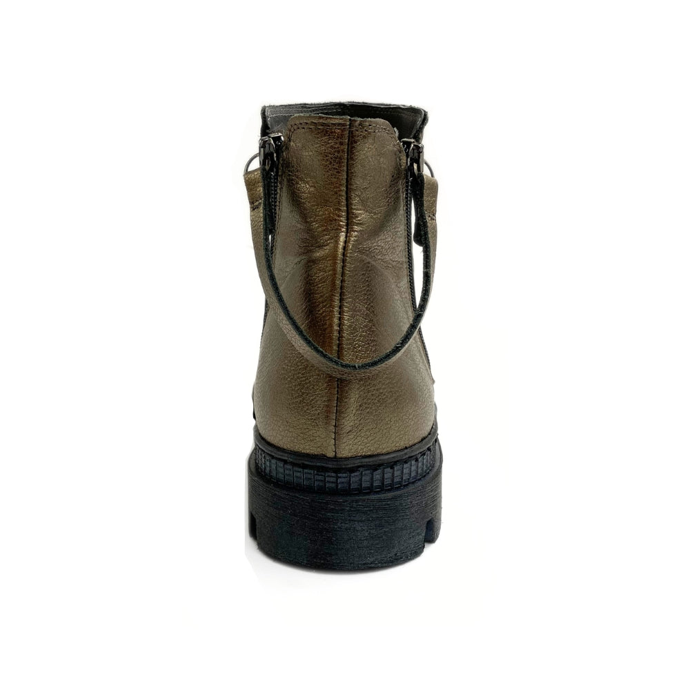 Lofina Kort Støvle m/dobbelt lynlås Omega Metal