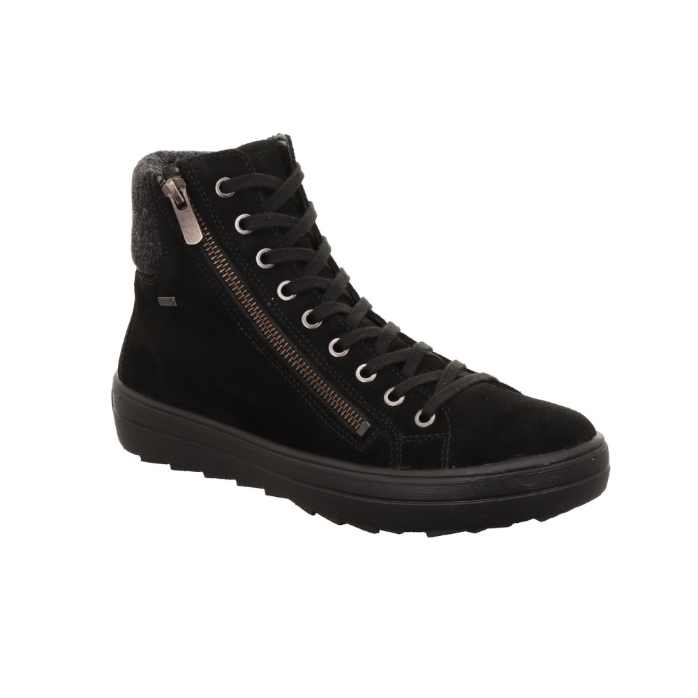Legero Støvle m/Snøre og lynlås Mira Gore-Tex Schwarz