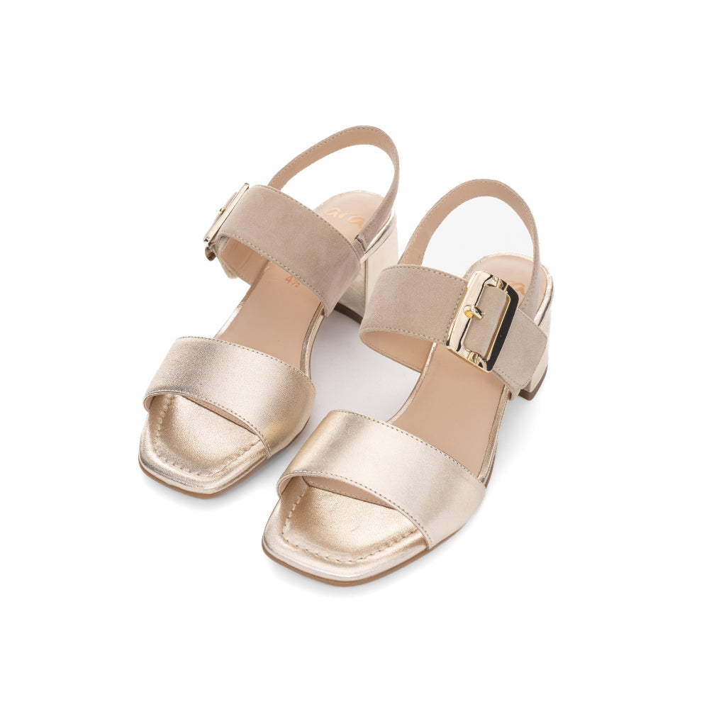 ara sandal m/hæl Brighton Platin/sand