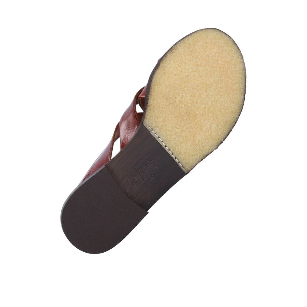 Billi Bi Sandal m/rem Stor flet Cognac calf