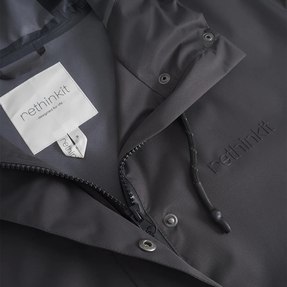 RETHINKIT Jacket Rainshell Almost Black