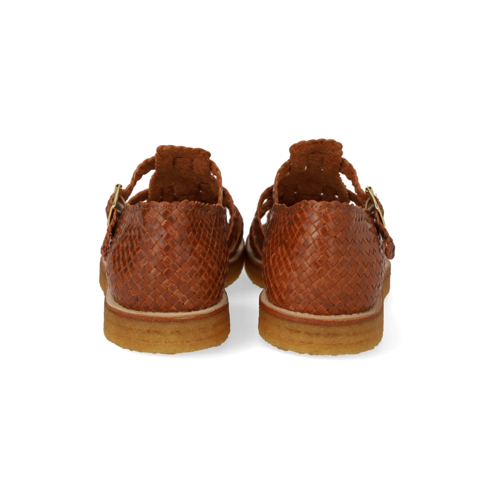 Angulus Sandal lukket flettet Tan