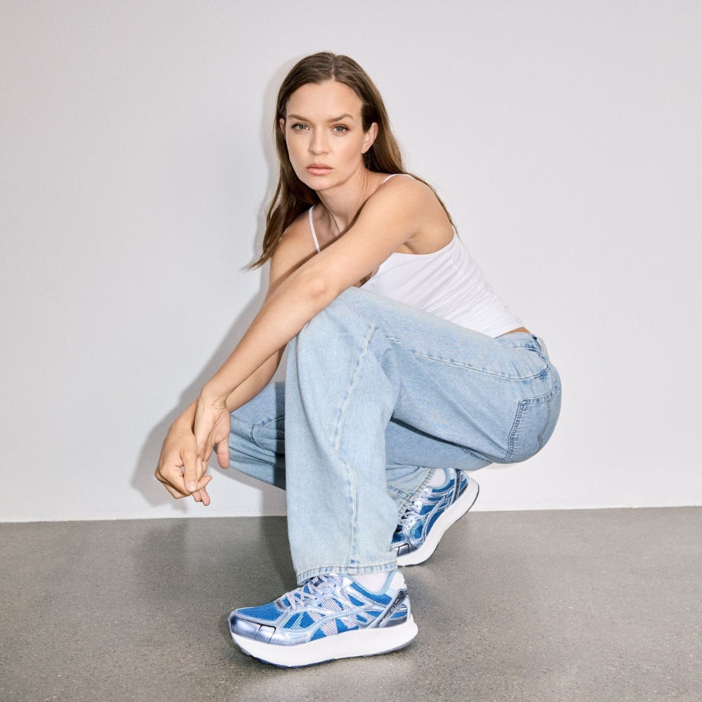 WODEN Sneaker Josephine Ice/Blue Metalic