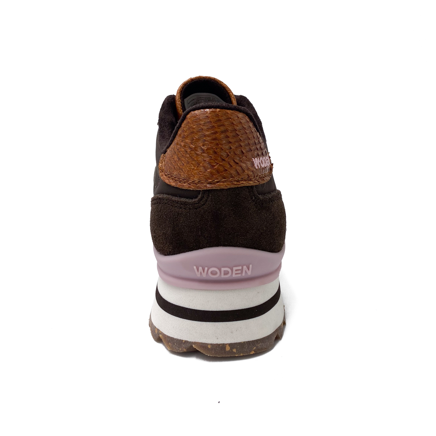 Woden Sneakers Nora III Leather Plateau Chocolate