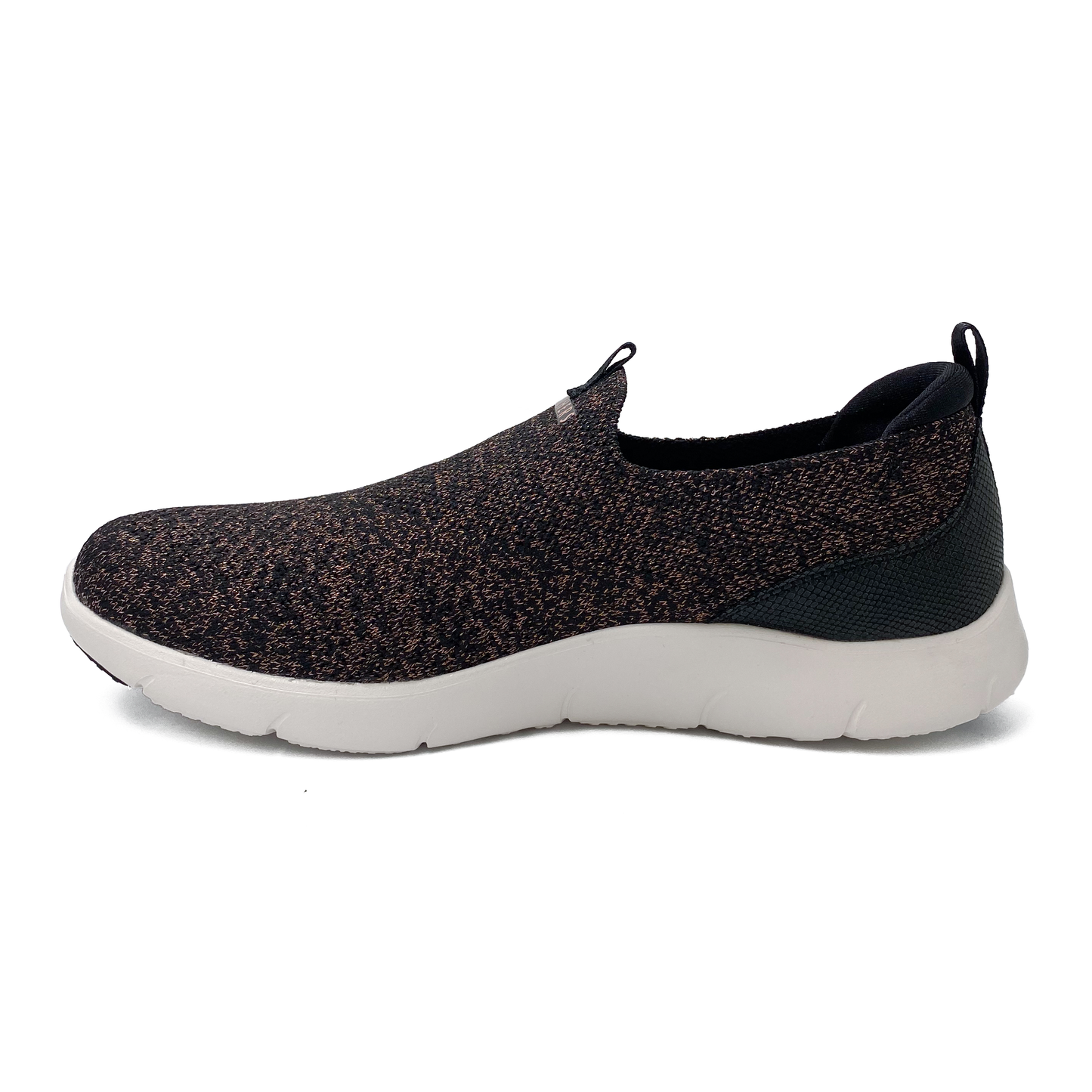 Skechers Dame "stik i"-sko Arch fit Black/ Rose Gold