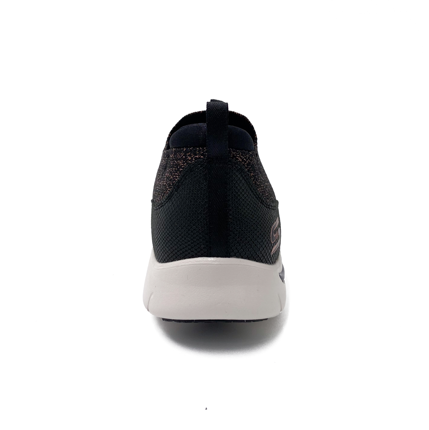 Skechers Dame "stik i"-sko Arch fit Black/ Rose Gold