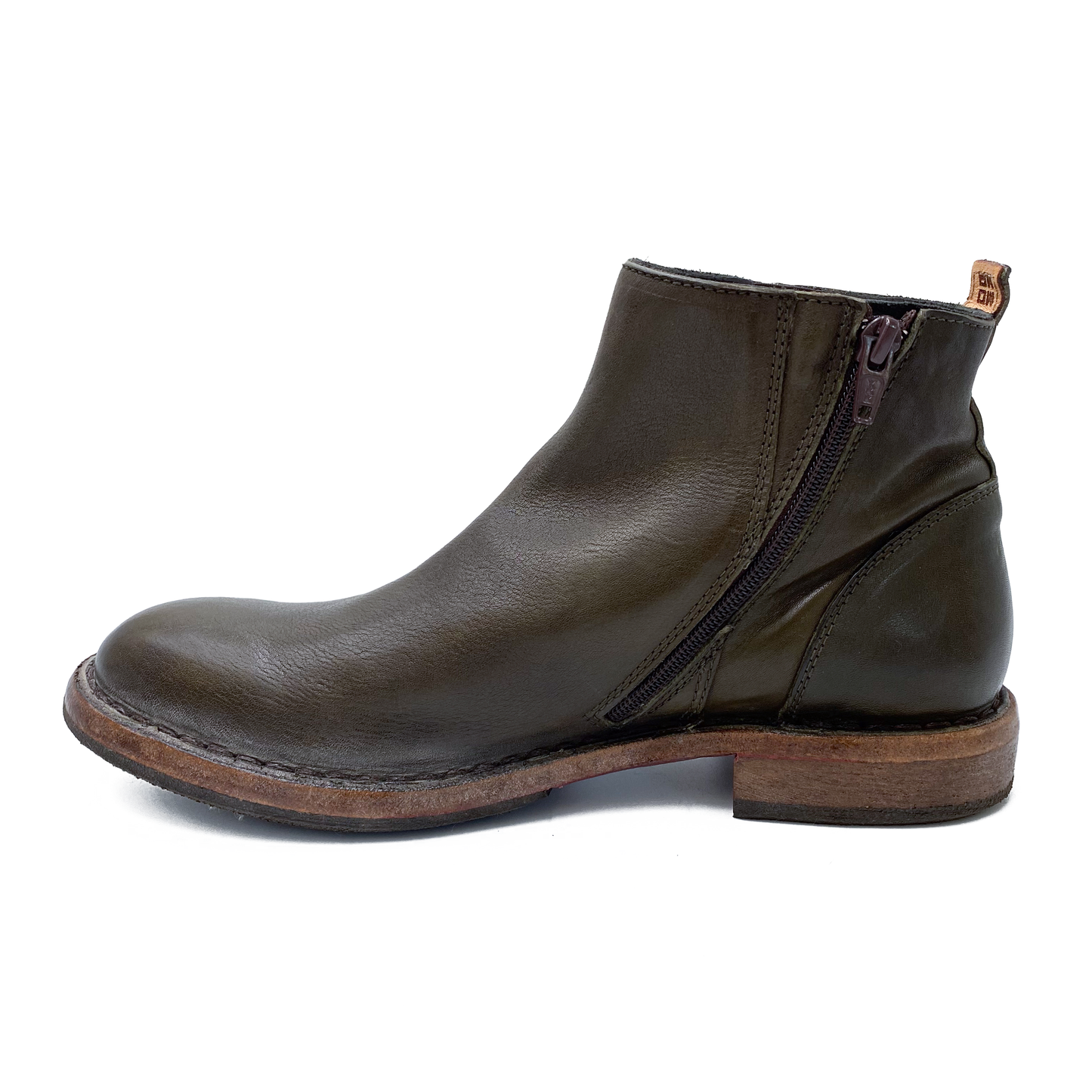 MOMA Dame Støvle m/lyn Old Trafford Leather