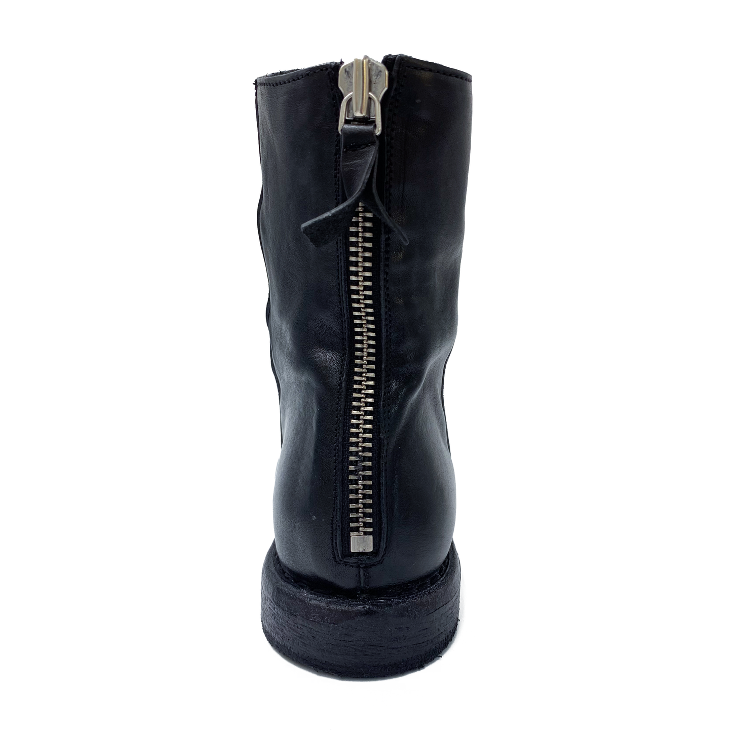 MOMA Dame Støvle m/lynlås bag Nero Leather