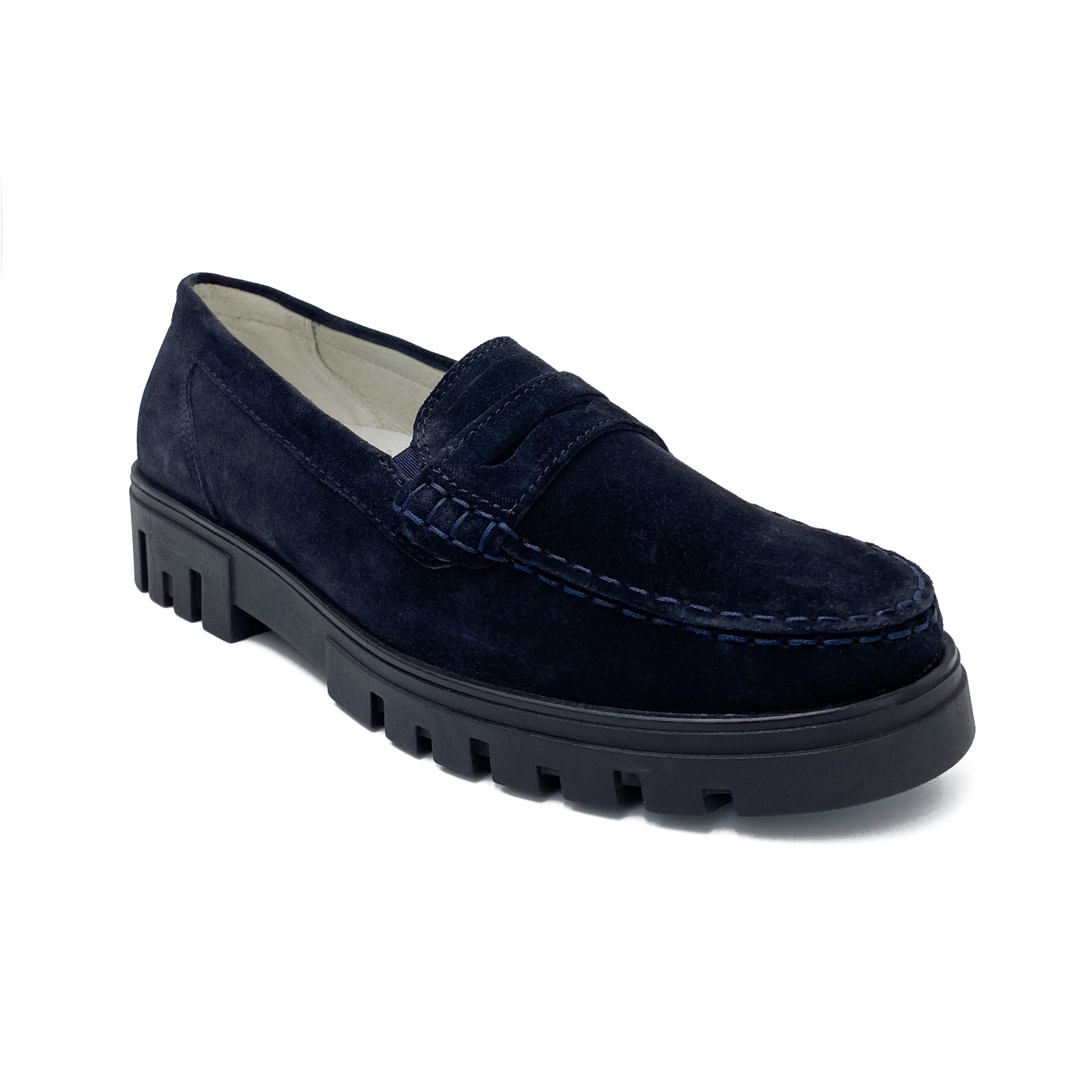 Waldläufer Loafer Ruskind Blå
