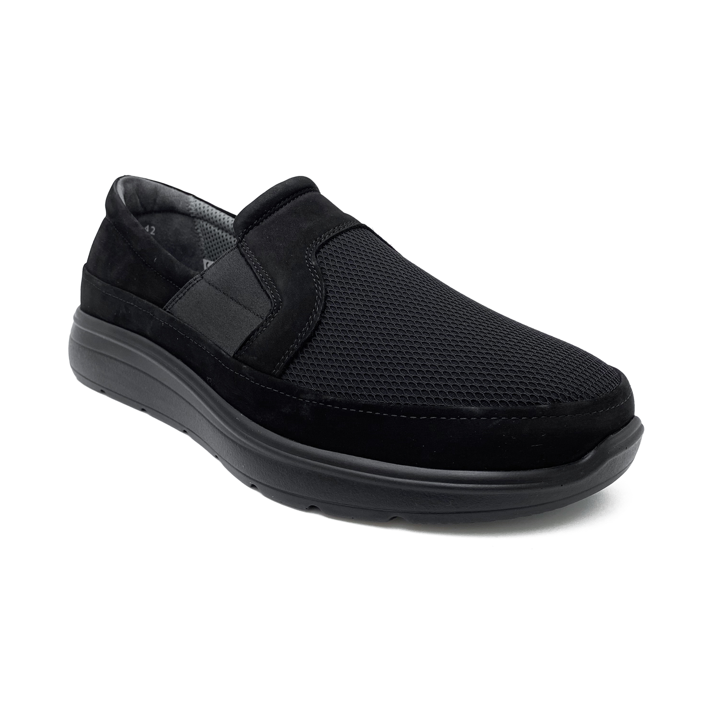 New Feet Herreloafer Stretch Black
