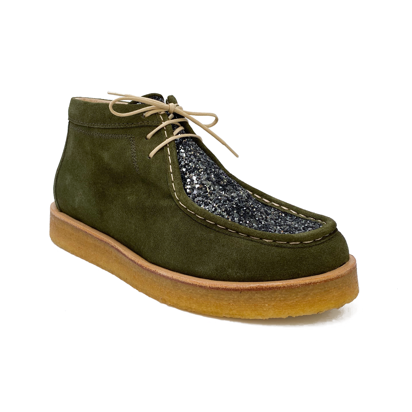 Angulus kort støvle m/glimmer Dark Green